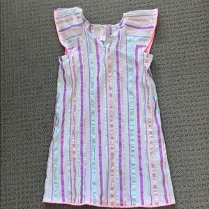 Beautiful Stripped Shimmery Swimsuit Cover Up